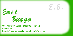 emil buzgo business card